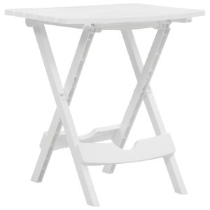 Folding Garden Table 45.5x38.5x50 cm White