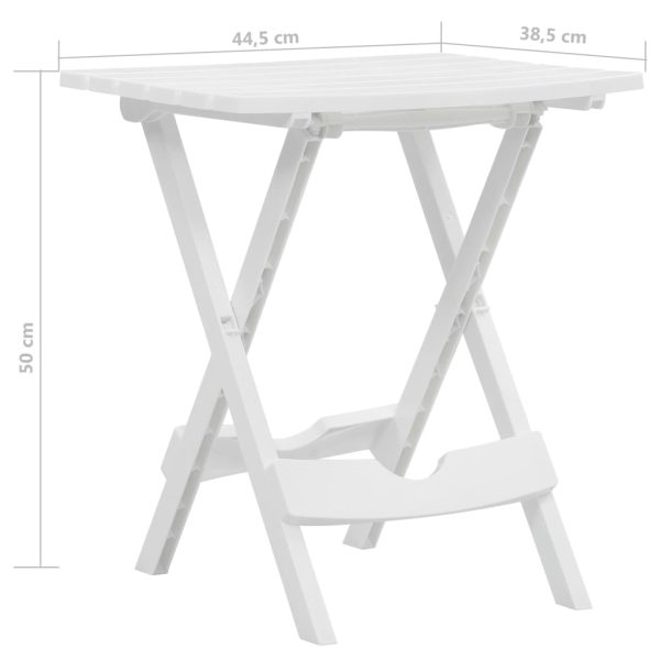 Folding Garden Table 45.5×38.5×50 cm White