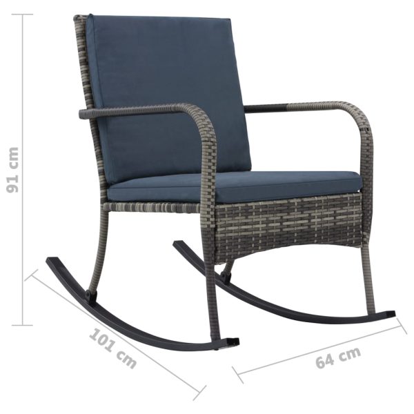 Outdoor Rocking Chair Poly Rattan – Anthracite