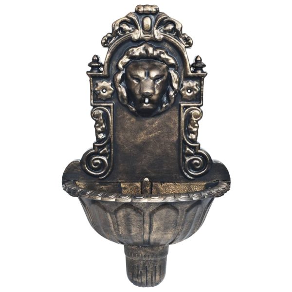 Wall Fountain Lion Head Design Bronze