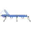 Extra High Folding Senior Sunbed Aluminium – Blue