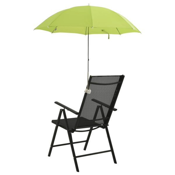 Camping Chair Parasols 2 pcs Green 105 cm