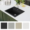 Granite Kitchen Sink Single Basin Black