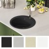 Granite Kitchen Sink Single Basin Round Black