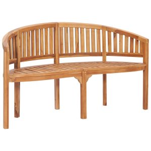 Banana Bench Solid Teak Wood – 151 cm