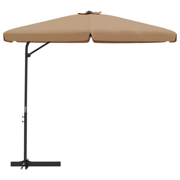 Outdoor Parasol with Steel Pole 300 cm – Taupe