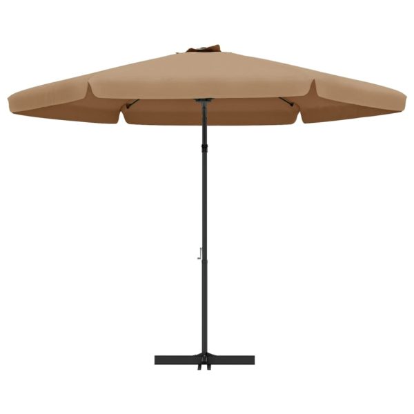 Outdoor Parasol with Steel Pole 300 cm – Taupe