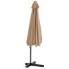 Outdoor Parasol with Steel Pole 300 cm – Taupe