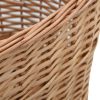 Firewood Basket with Carrying Handles 58x42x29 cm Natural Willow