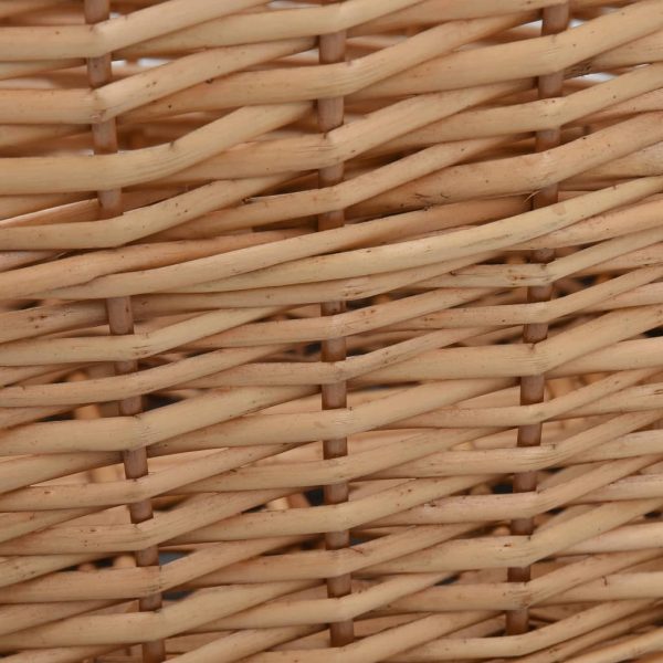 Firewood Basket with Carrying Handles 58x42x29 cm Natural Willow