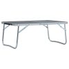 Folding Camping Table Grey Aluminium 60×40 cm