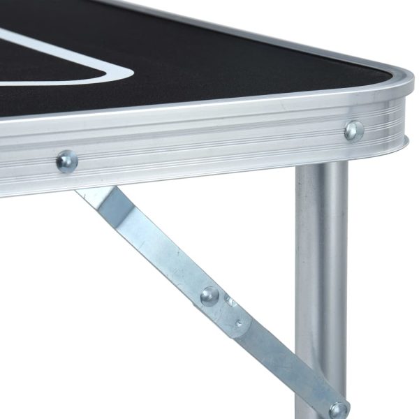 Folding Beer Pong Table 240 cm Black