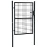 Mesh Garden Gate Galvanised Steel Grey – 100×175 cm