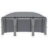 Gazebo with Curtains 520x349x255 cm – Anthracite