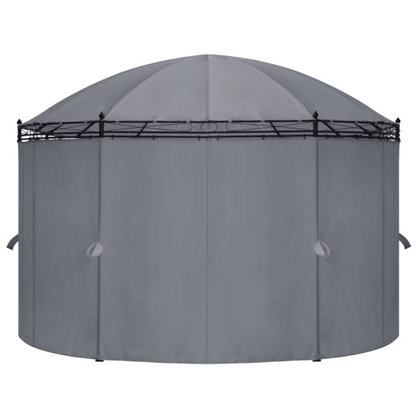 Gazebo with Curtains 520x349x255 cm – Anthracite