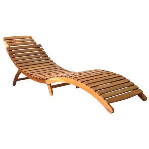 Sun Loungers with Cushions Solid Wood Acacia