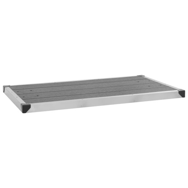 Outdoor Shower Tray WPC Stainless Steel – 110×62 cm, Grey