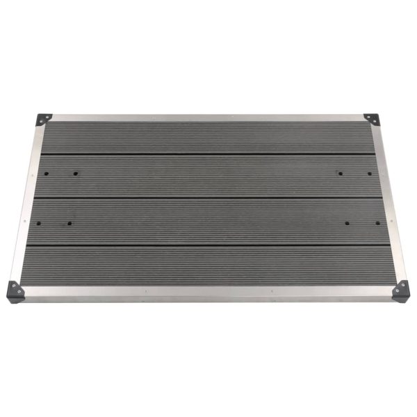 Outdoor Shower Tray WPC Stainless Steel – 110×62 cm, Grey