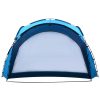 Party Tent with LED and 4 Sidewalls 3.6×3.6×2.3 m Blue