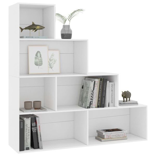 Book Cabinet/Room Divider 155x24x160 cm Engineered Wood – White