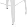 Bar Stools Stackable 2 pcs White Metal