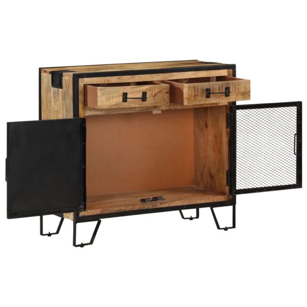 Sideboard 80x31x71 cm Solid Rough Mango Wood