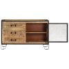 Sideboard 100x31x60 cm Solid Rough Mango Wood