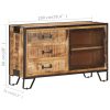 Sideboard 100x31x60 cm Solid Rough Mango Wood