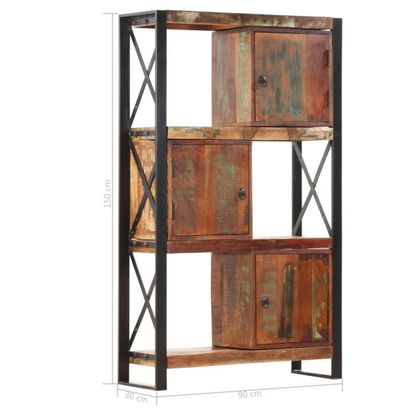 Bookshelf 90x30x150 cm Solid Reclaimed Wood