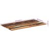 Rectangular Table Top 60×120 cm 25-27 mm Solid Reclaimed Wood