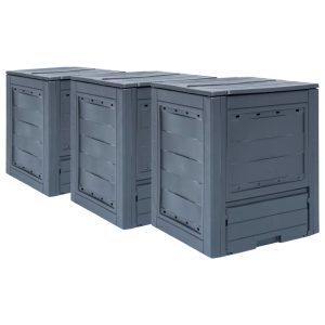 Garden Composter Grey 60x60x73 cm – 780 L