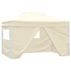 Professional Folding Party Tent with 4 Sidewalls 3x4 m Steel