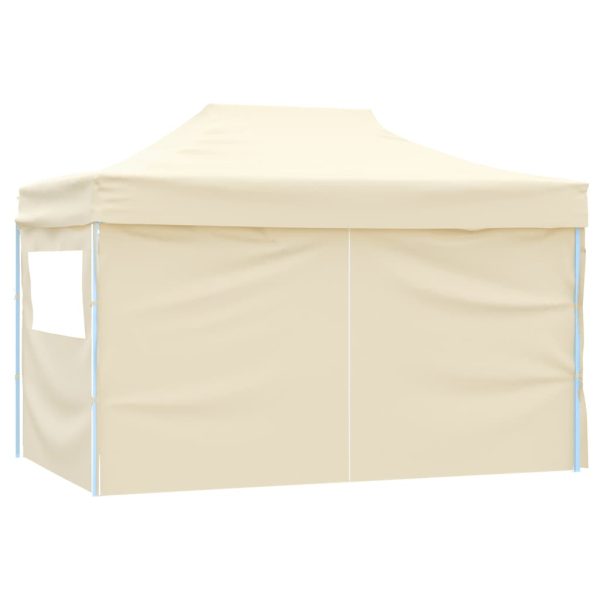 Professional Folding Party Tent with 4 Sidewalls 3×4 m Steel – Cream