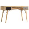 Desk with Drawers 130x50x80 cm Solid Mango Wood