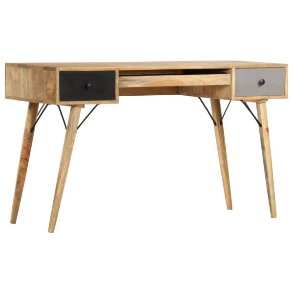 Desk with Drawers 130x50x80 cm Solid Mango Wood