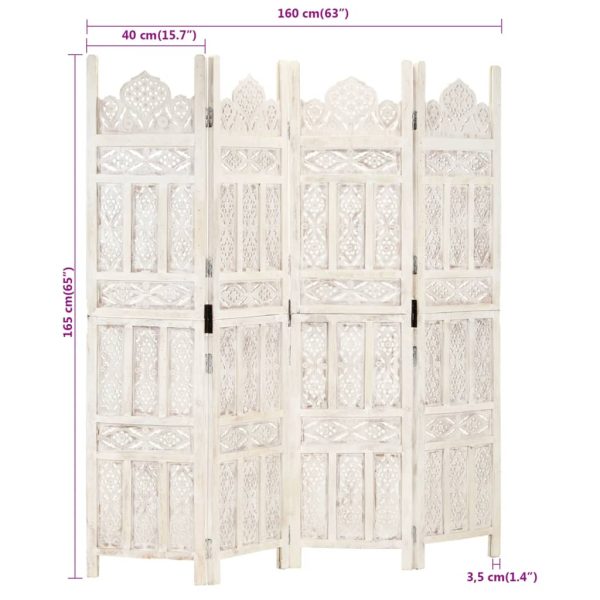 Puyallup Hand carved Room Divider 120×165 cm Solid Mango Wood