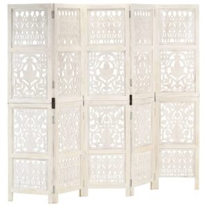 Whittier Hand carved Room Divider 200x165 cm Solid Mango Wood