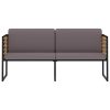 Garden Bench with Cushions 136 cm Solid Acacia Wood Dark Grey