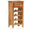 Wine Cabinet 40x30x80 cm Solid Acacia Wood