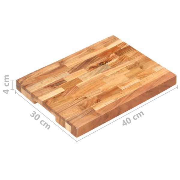 Chopping Board Solid Acacia Wood – 40x30x4 cm