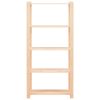 5-Tier Storage Racks 2 pcs 80x38x170 cm Solid Wood Pine 250 kg