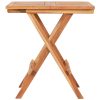 Folding Bistro Table 60x60x65 cm Solid Teak Wood