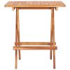 Folding Bistro Table 60x60x65 cm Solid Teak Wood