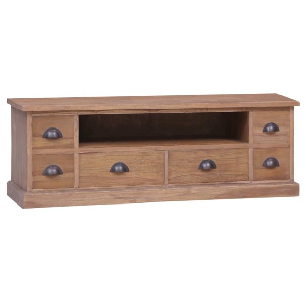 Claremont TV Cabinet 120x30x40 cm Solid Teak Wood