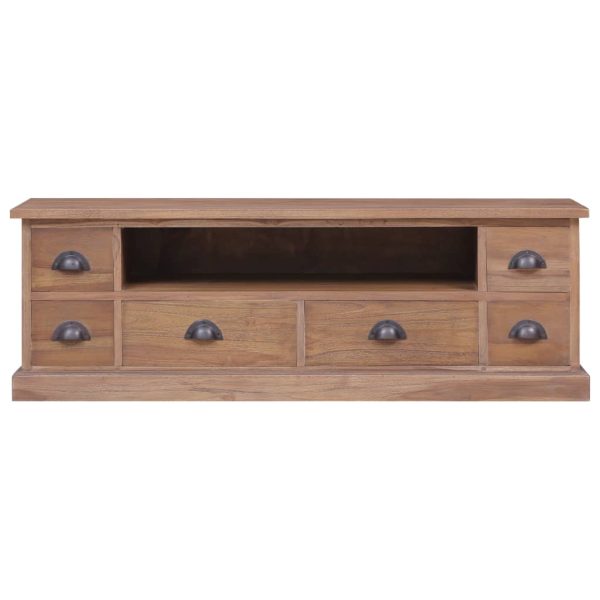 Claremont TV Cabinet 120x30x40 cm Solid Teak Wood