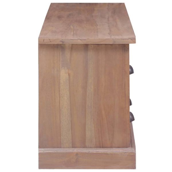 Claremont TV Cabinet 120x30x40 cm Solid Teak Wood