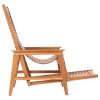 Garden Lounge Chair with Footrest Solid Teak Wood