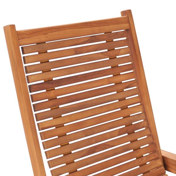 Garden Lounge Chair with Footrest Solid Teak Wood