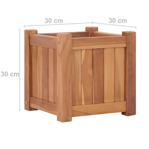 Raised Bed Solid Teak Wood – 30x30x30 cm