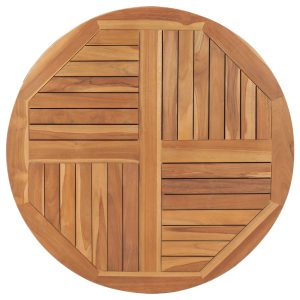 Table Top Solid Teak Wood Round – 90×2.5 cm